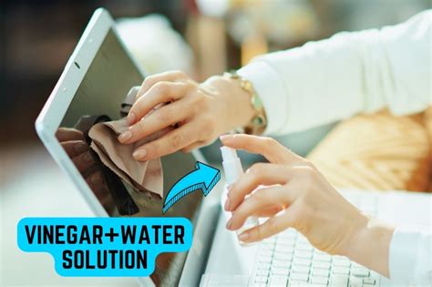 cleaning computer screen with vinegar.